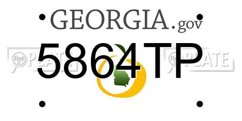 5864TP Georgia License Plate