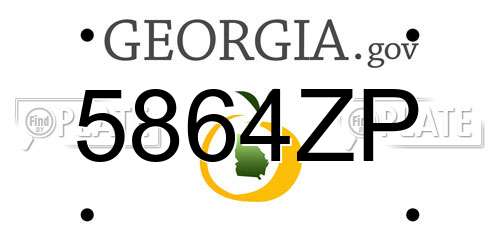 5864ZP Georgia License Plate