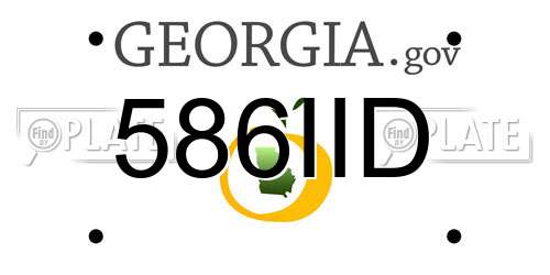 586IID Georgia License Plate