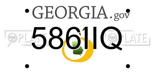 586IIQ Georgia License Plate