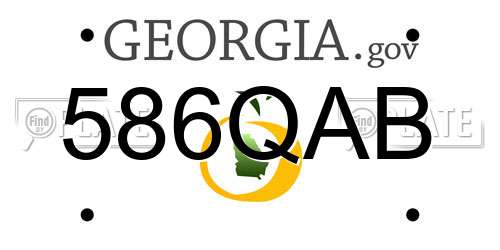 586QAB Georgia License Plate