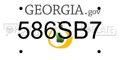 586SB7 Georgia License Plate