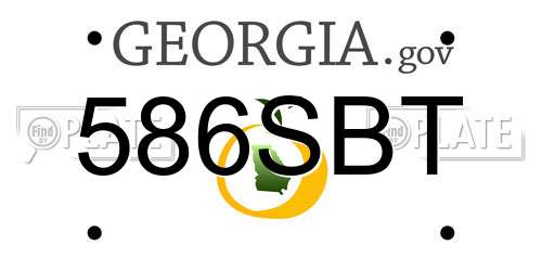 586SBT Georgia License Plate