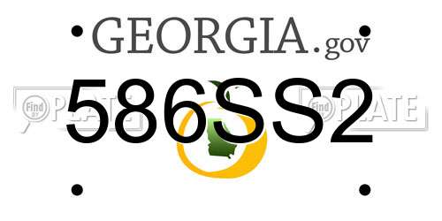 586SS2 Georgia License Plate