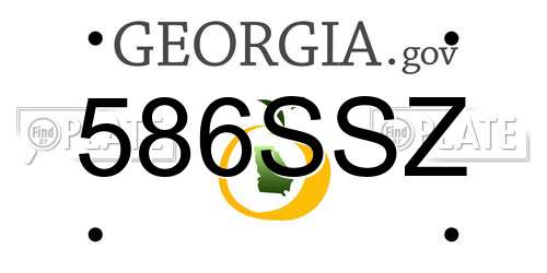 586SSZ Georgia License Plate