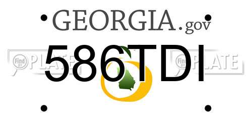 586TDI Georgia License Plate