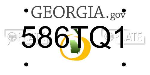 586TQ1 Georgia License Plate
