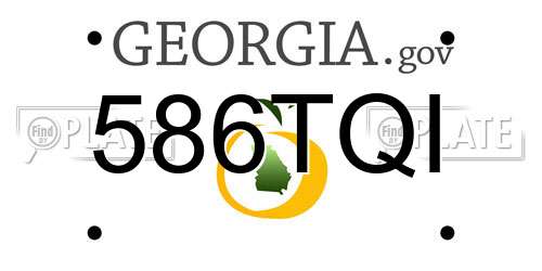 586TQI Georgia License Plate