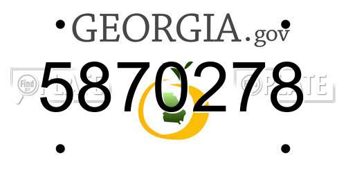 5870278 Georgia License Plate