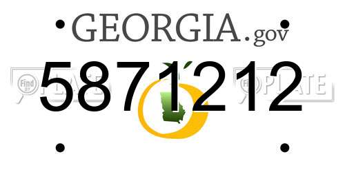 5871212 Georgia License Plate