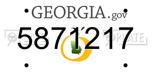 5871217 Georgia License Plate