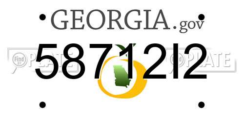 58712I2 Georgia License Plate