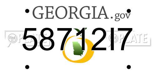 58712I7 Georgia License Plate