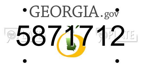 5871712 Georgia License Plate