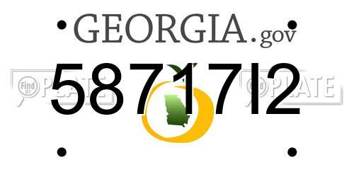 58717I2 Georgia License Plate