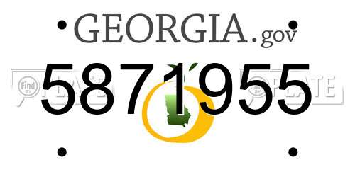 5871955 Georgia License Plate