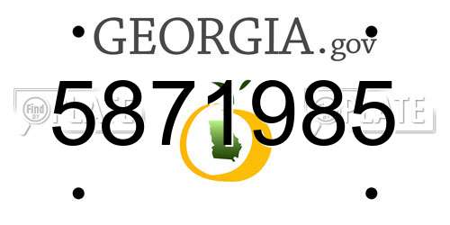 5871985 Georgia License Plate