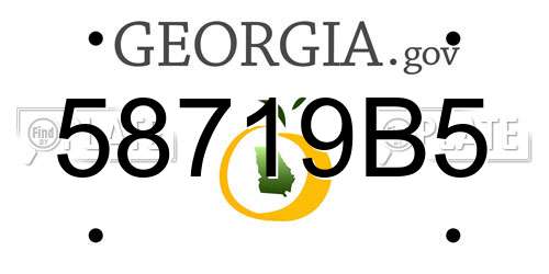 58719B5 Georgia License Plate