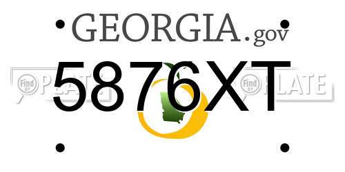 5876XT Georgia License Plate