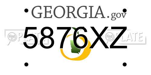 5876XZ Georgia License Plate