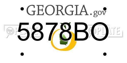 5878BO Georgia License Plate