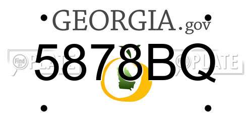 5878BQ Georgia License Plate