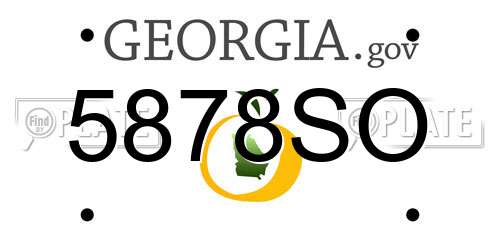 5878SO Georgia License Plate