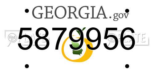 5879956 Georgia License Plate