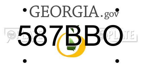 587BBO Georgia License Plate