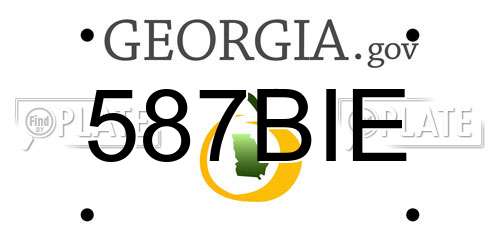 587BIE Georgia License Plate