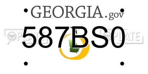 587BS0 Georgia License Plate