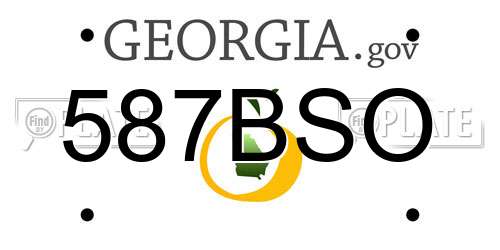 587BSO Georgia License Plate