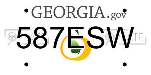 587ESW Georgia License Plate