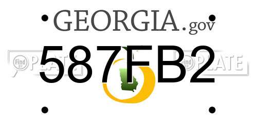 587FB2 Georgia License Plate