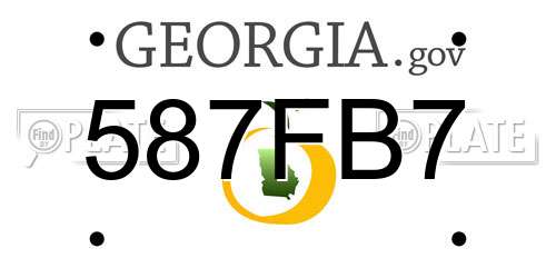 587FB7 Georgia License Plate