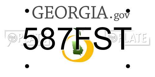 587FST Georgia License Plate
