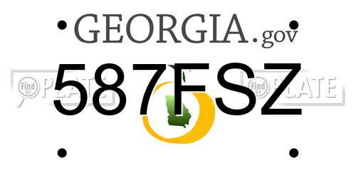 587FSZ Georgia License Plate