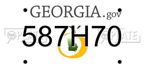 587H70 Georgia License Plate