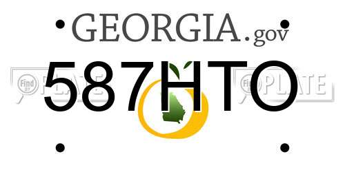 587HTO Georgia License Plate