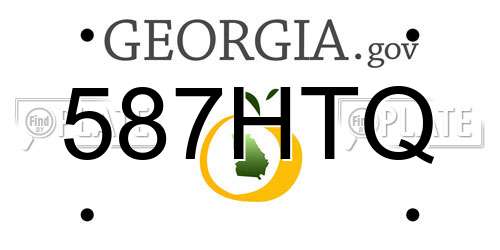 587HTQ Georgia License Plate