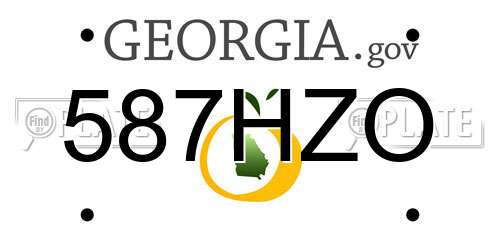 587HZO Georgia License Plate