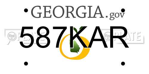 587KAR Georgia License Plate