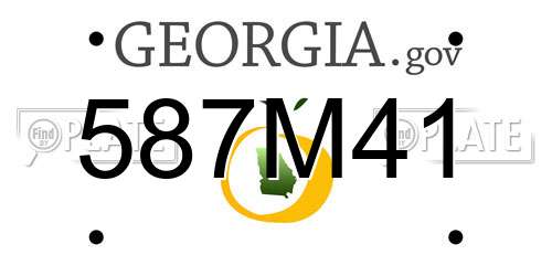 587M41 Georgia License Plate