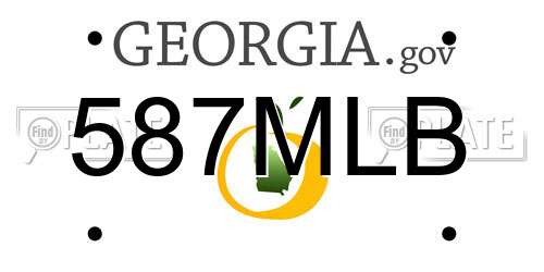 587MLB Georgia License Plate