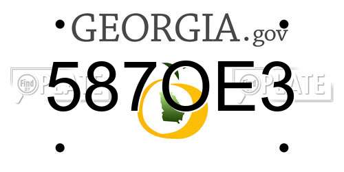 587OE3 Georgia License Plate