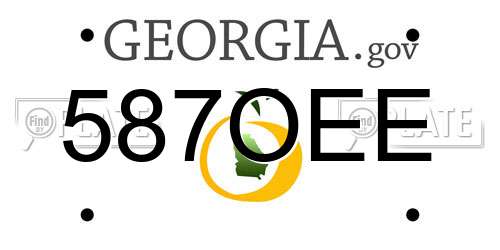 587OEE Georgia License Plate