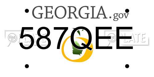 587QEE Georgia License Plate