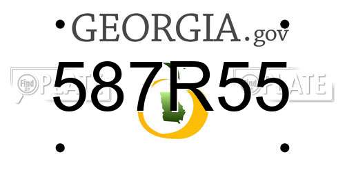 587R55 Georgia License Plate