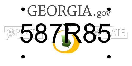 587R85 Georgia License Plate