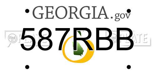 587RBB Georgia License Plate